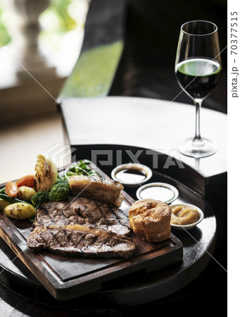 sunday roast beef traditional british meal set on table 70377515