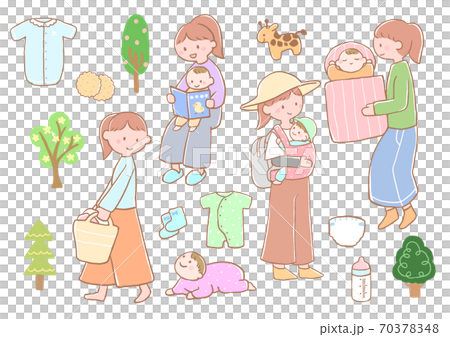 寶貝和媽媽 70378348