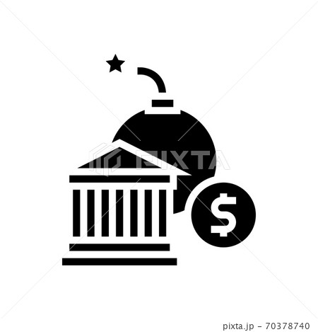 bank bang bomb glyph icon vector illustration 70378740