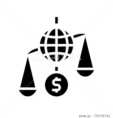 financial crisis world scale glyph icon vector illustration financial crisis world scale glyph icon vector illustration 70378742