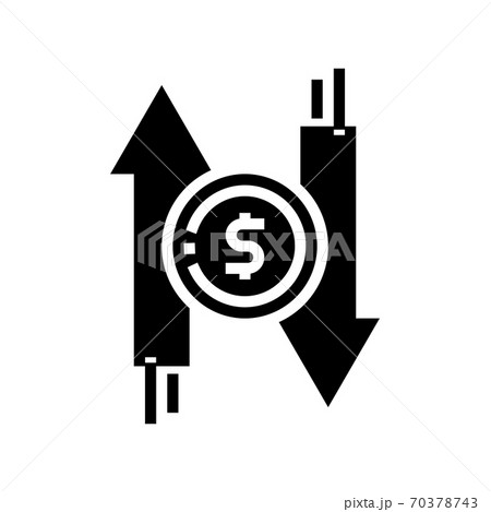 money exchange glyph icon vector illustration money exchange glyph icon vector illustration 70378743