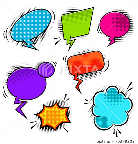 set of empty comic style speech bubbles. Design element for poster, banner. set of empty comic style speech bubbles. Design element for poster, banner. 70379208