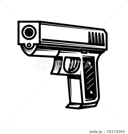 Handgun illustration isolated on white background. Handgun illustration isolated on white background. 70379264