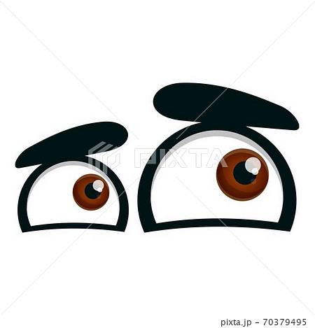 Interested Eyes Icon Cartoon Styleのイラスト素材