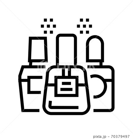 Nail Polish Line Icon Vector Illustrationのイラスト素材