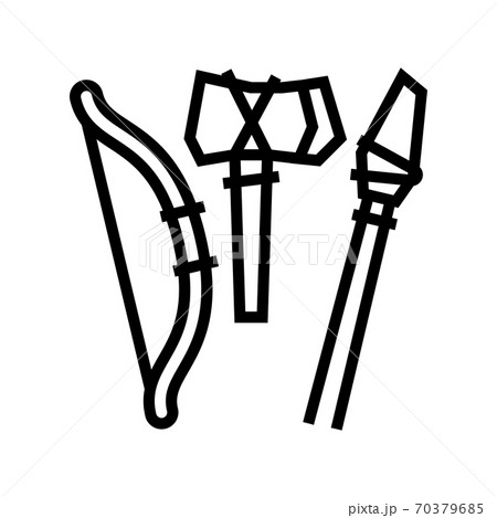 rock painting line icon vector illustration rock painting line icon vector illustration 70379685