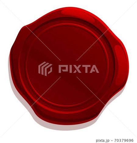 Confidential wax seal icon, cartoon style 70379696