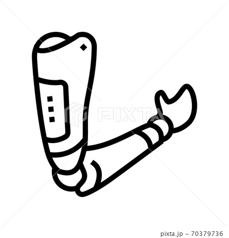 modern arm prosthesis line icon vector illustration modern arm prosthesis line icon vector illustration 70379736