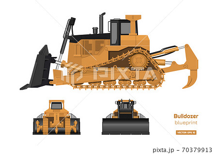 bulldozer front view