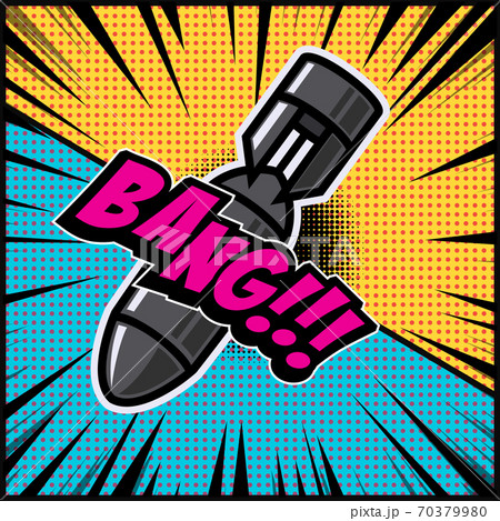 Comic style bomb illustration. Design element for poster, banner, flyer. 70379980