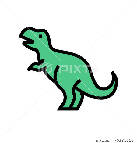 dinosaur prehistoric animal color icon vector illustration 70381616