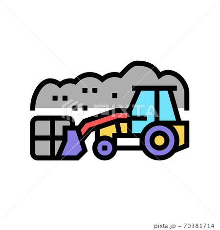 landfill tractor color icon vector illustration landfill tractor color icon vector illustration 70381714