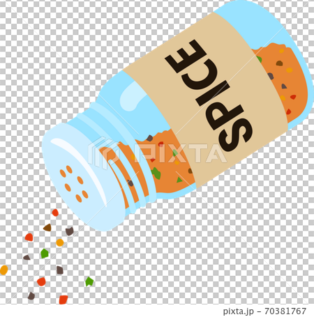 Mixed spice sprinkled from the jar 70381767