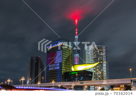 『鬼滅の刃』 煉獄杏寿郎をイメージした特別ライトアップ 70382014