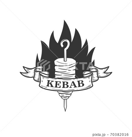 Kebab. Design element for logo, label, emblem, sign. Kebab. Design element for logo, label, emblem, sign. 70382016