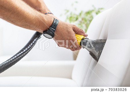 Visible difference of shampoo cleaning of a white Visible difference of shampoo cleaning of a white 70383026