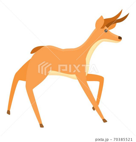 Scared gazelle icon, cartoon style 70385521