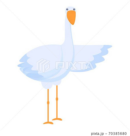 Stork bird icon, cartoon style 70385680