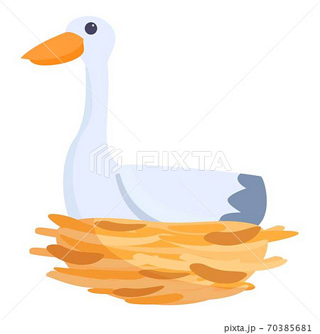 Stork icon, cartoon style 70385681