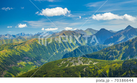 Mountain landscape in Rohace area of the Tatra National Park, Sl Mountain landscape in Rohace area of the Tatra National Park, Sl 70386644