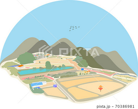 風景 畑 山 70386981