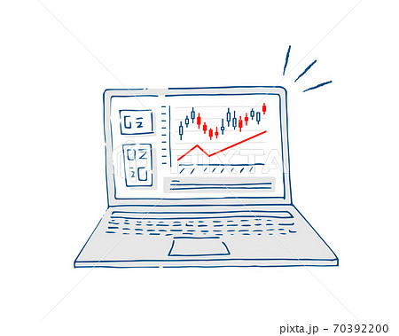 手書き風 シンプルなfxチャートのイラストのイラスト素材