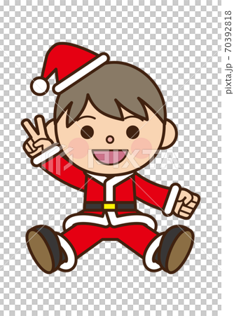 クリスマス 男の子のイラスト素材