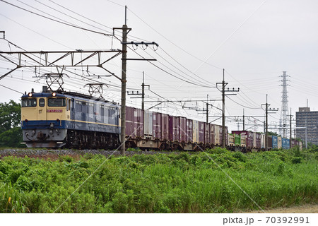 武蔵野線　南越谷－東川口　JR貨物　EF65-2065（新鶴見） 70392991