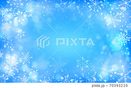 雪の結晶の背景素材　クリスマスイメージ 70393210
