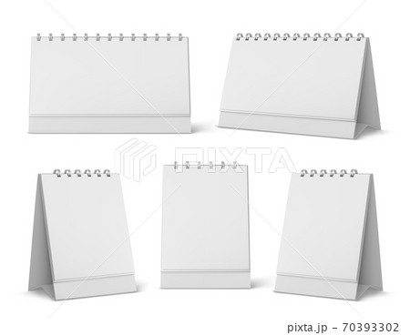 Calendar Mockup With Blank Pages And Spiral Setのイラスト素材
