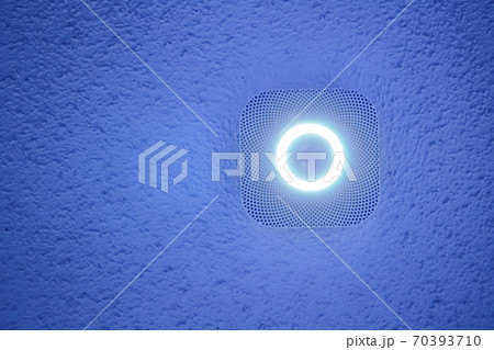 Smoke, fire and Carbon Monoxide Alarm at night. Smoke, fire and Carbon Monoxide Alarm at night. 70393710