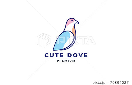 dove or pigeon line abstract colorful modern logo vector illustration design dove or pigeon line abstract colorful modern logo vector illustration design 70394027