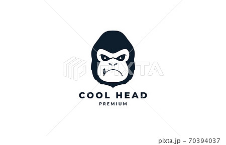 gorilla or monkey head angry logo vector illustration design 70394037
