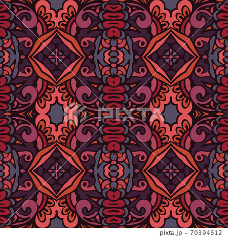 Vector Ethnic Abstract Seamless vintage pattern background ornamental.  70394612