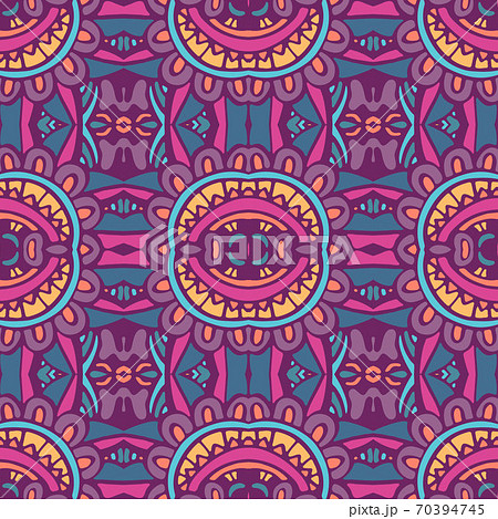 Ethnic tribal festive pattern for fabric. Abstract Doodle style seamless pattern ornamental. Indian design Ethnic tribal festive pattern for fabric. Abstract Doodle style seamless pattern ornamental. Indian design 70394745