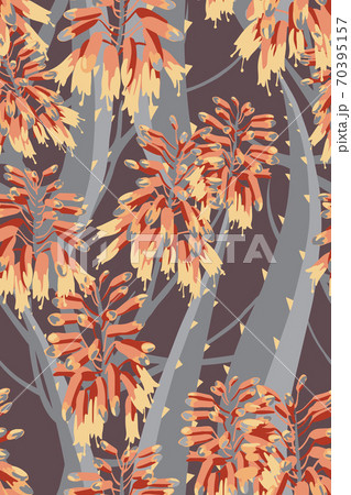 Botanical background. Vector seamless pattern with flowers. Botanical background. Vector seamless pattern with flowers. 70395157
