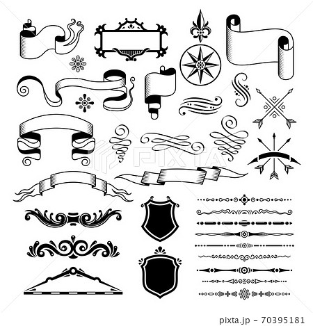 Vintage Ornamental Elements Set 70395181