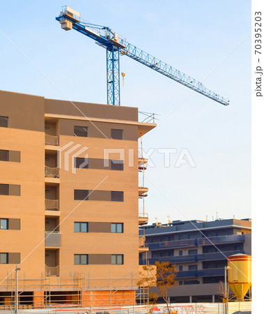 Construction site buildings Barcelona, Spain Construction site buildings Barcelona, Spain 70395203