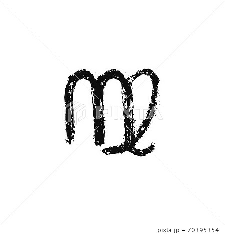 Vector zodiac sign. Virgo was painted by brush 70395354