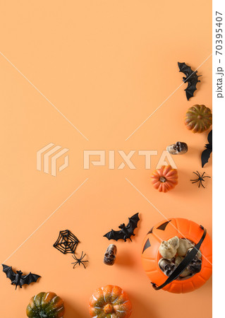 Halloween banner of party decorations, pumpkins 70395407