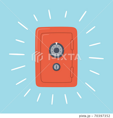 Red money safe. Steel closed cabinet with combination lock. Shine strongbox. Red money safe. Steel closed cabinet with combination lock. Shine strongbox. 70397352