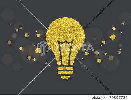 金色 電球 光 70397722