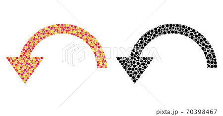 Pixel Rotate Ccw Mosaic Icons 70398467