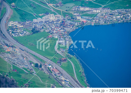 Cityscape view from Rigi Kulm (Summit of Mount Rigi, Queen of the Mountains) Switzerland Cityscape view from Rigi Kulm (Summit of Mount Rigi, Queen of the Mountains) Switzerland 70399471
