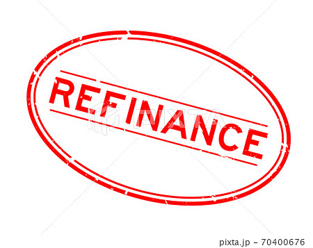 Grunge red refinance word oval rubber seal stamp on white background Grunge red refinance word oval rubber seal stamp on white background 70400676