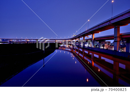 堀切ジャンクションの夜景 堀切ジャンクションの夜景 70400825