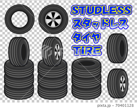 スタッドレスタイヤのイラスト素材