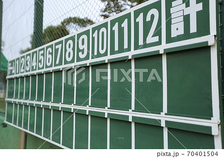 野球やソフトボールのスコアボード 70401504