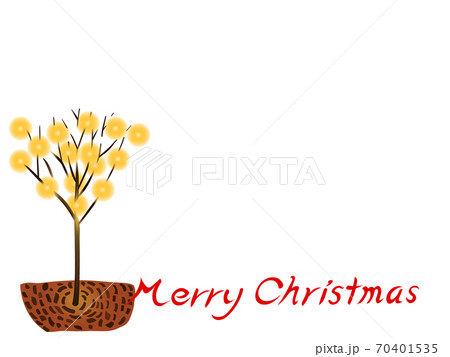 街路樹のイルミネーション(クリスマスイラスト) 街路樹のイルミネーション(クリスマスイラスト) 70401535