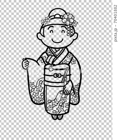 A girl in a kimono of Shichigosan A girl in a kimono of Shichigosan 70401882